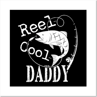 Reel Cool Dad Funny Word Pun Fishing Fathers Day T Shirt DADDY Posters and Art